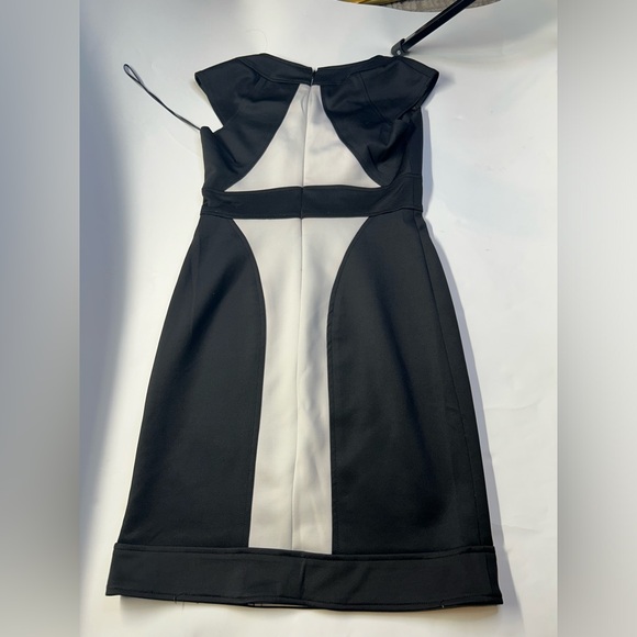 Julian Taylor Black and White Midi Dress Size 8 - Picture 3 of 8